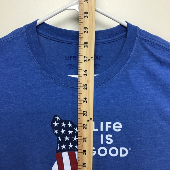 Life Is Good patriotic dog graphic long sleeve tee shirt L - Picture 8 of 10